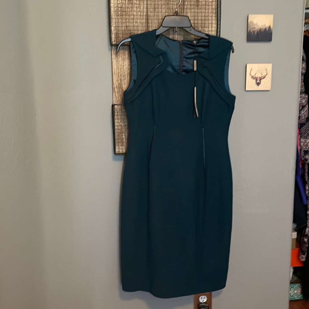 NWT Elie Tahari Wool Sheath Size 8 Teal